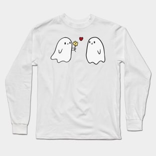 ghost couple gifting a flower Long Sleeve T-Shirt